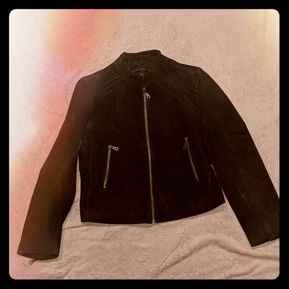 Seduction 100% Brushed Leather Black Moto Jacket